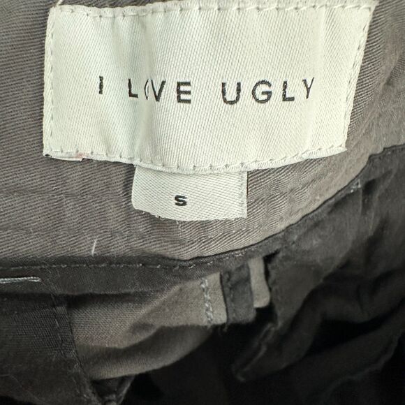 I Love Ugly Slim Kobe Pants Regular Rise Cropped Leg Straight Grey Men's Small - Picture 5 of 8